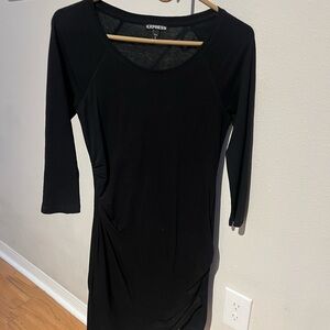 Express Black Sheath Dress with 3/4 Raglan Sleeves